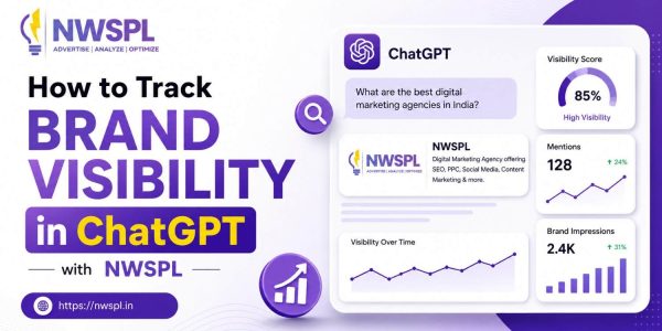 NWSPL brand visibility in ChatGPT with digital marketing analytics dashboard
